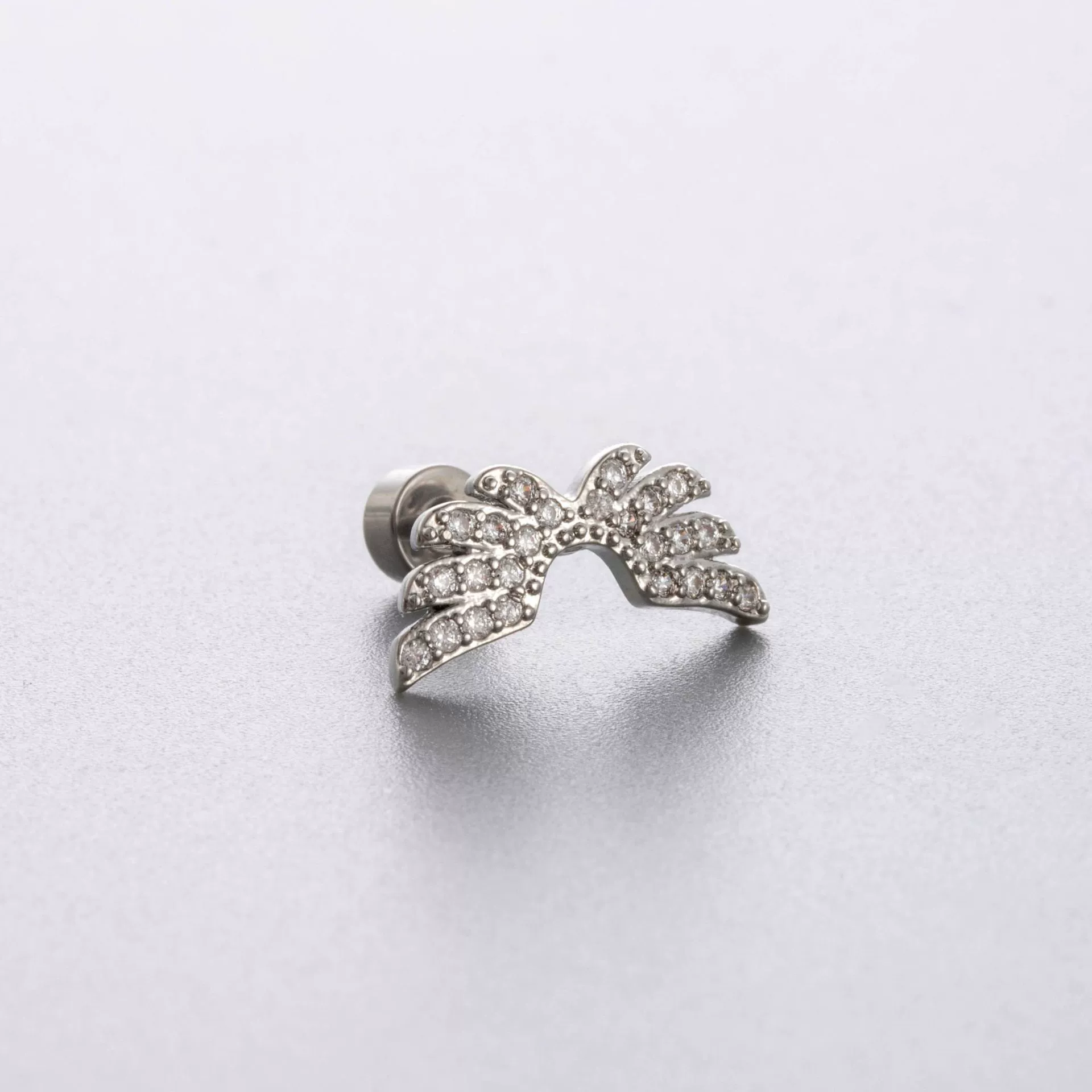 Titanium Steel Love Star Bow Zircon Earrings - Image 5