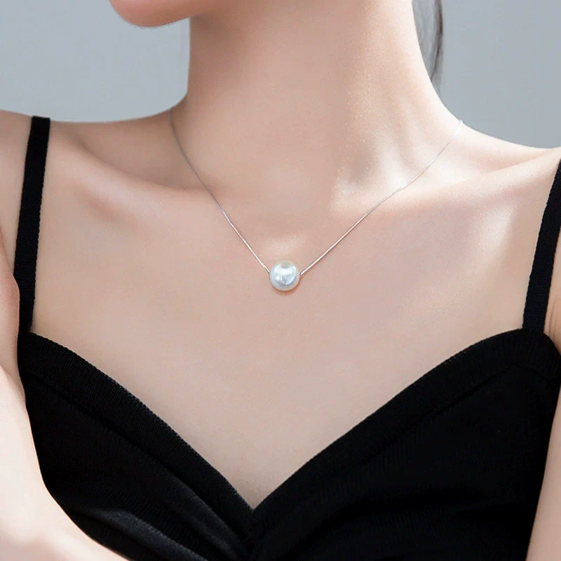 Titanium Steel Necklace With Geometric Pattern Electroplating Simple Style For Female - Image 2