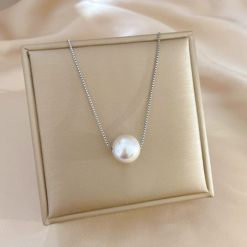 Titanium Steel Necklace With Geometric Pattern Electroplating Simple Style For Female - Image 3