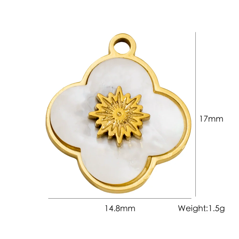 Titanium Steel Pendant With Oildrip Inlaid Diamonds And Natural Stone Stainless Steel Furnace Gold Accessories Geometric Style Electroplated - Image 26