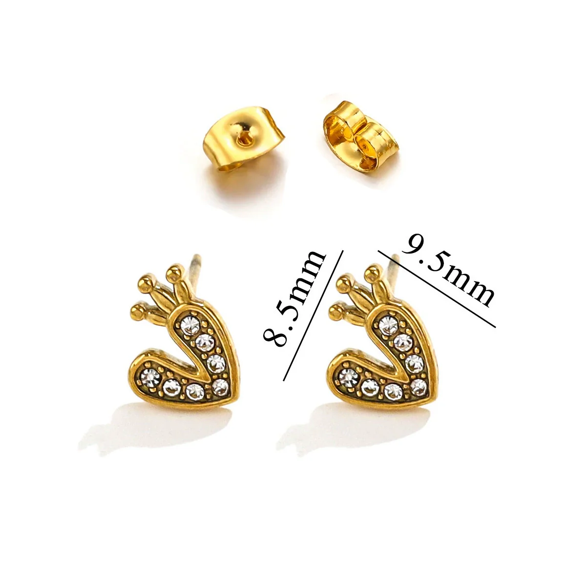 Titanium Steel Retro Old Style Women's Earrings With Heart Star Geometric Patterns And Electroplating Treatment - Image 10
