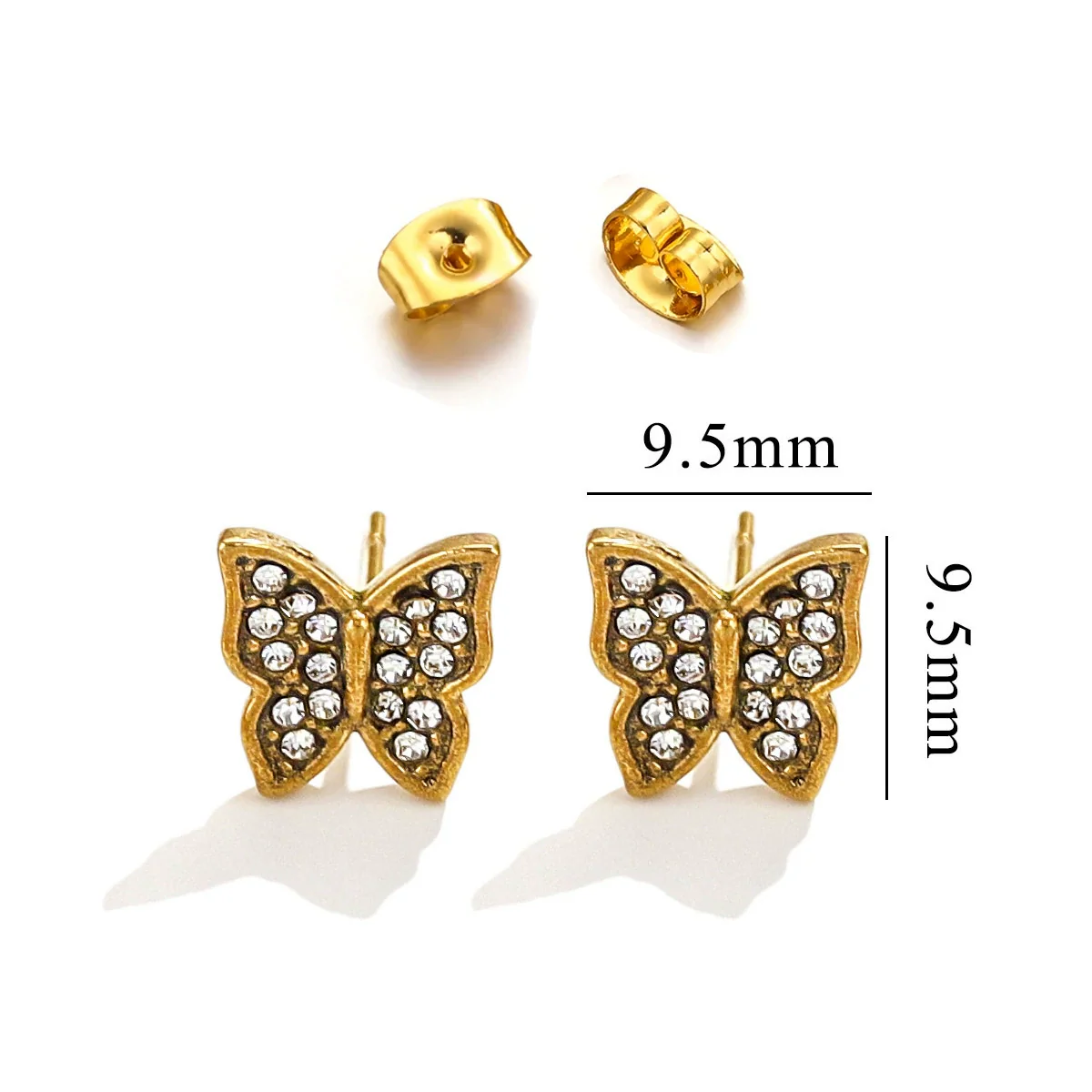 Titanium Steel Retro Old Style Women's Earrings With Heart Star Geometric Patterns And Electroplating Treatment - Image 12