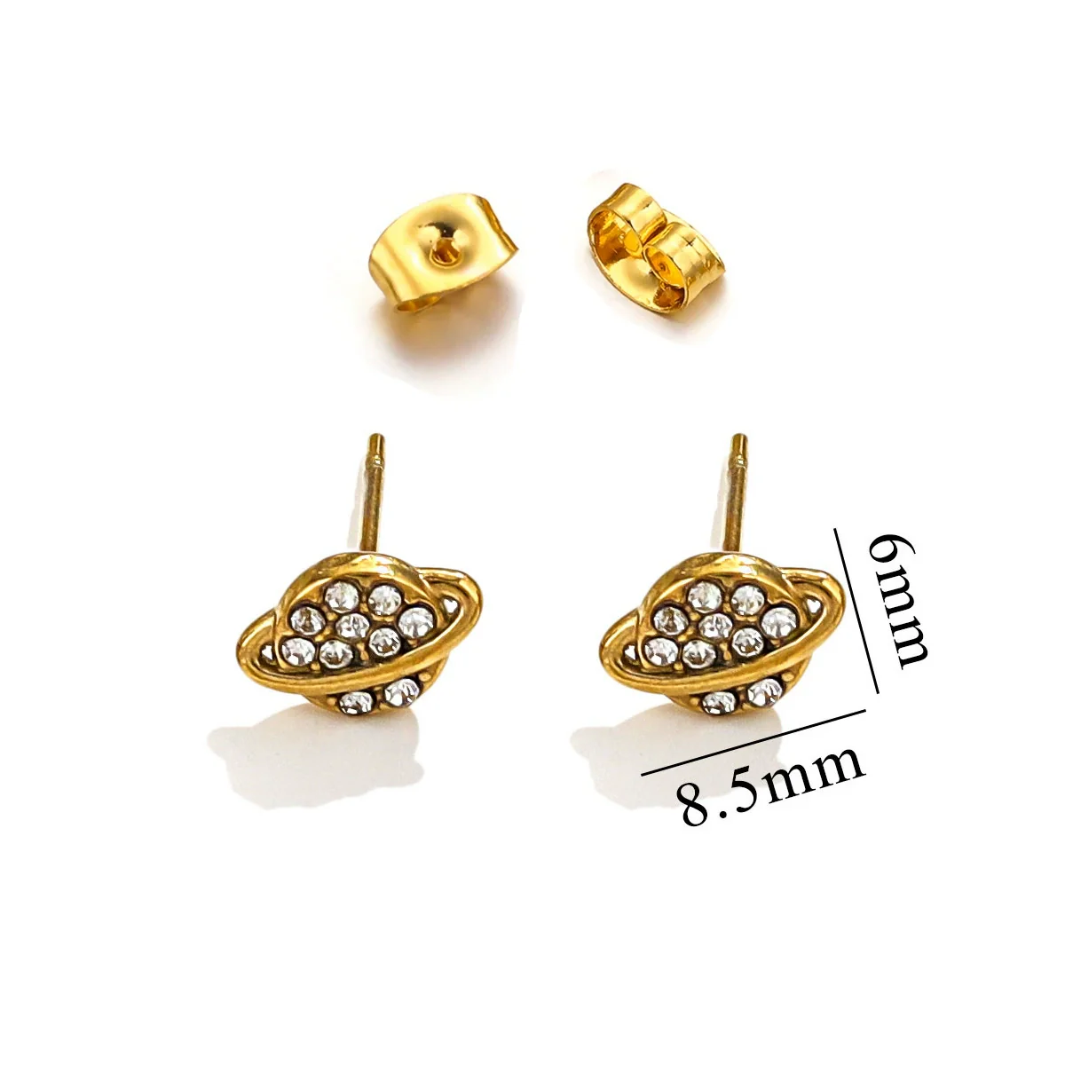 Titanium Steel Retro Old Style Women's Earrings With Heart Star Geometric Patterns And Electroplating Treatment - Image 18