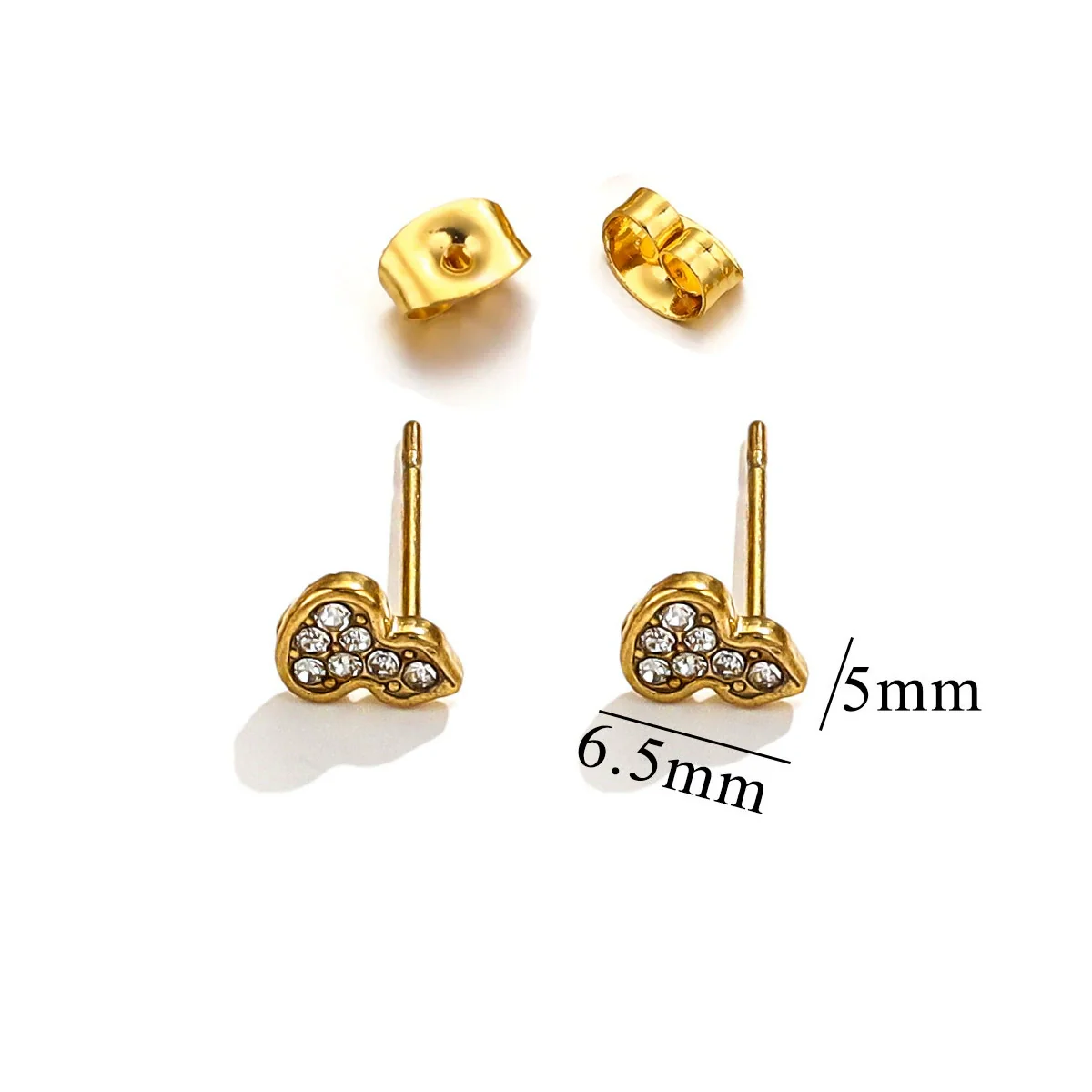 Titanium Steel Retro Old Style Women's Earrings With Heart Star Geometric Patterns And Electroplating Treatment - Image 24