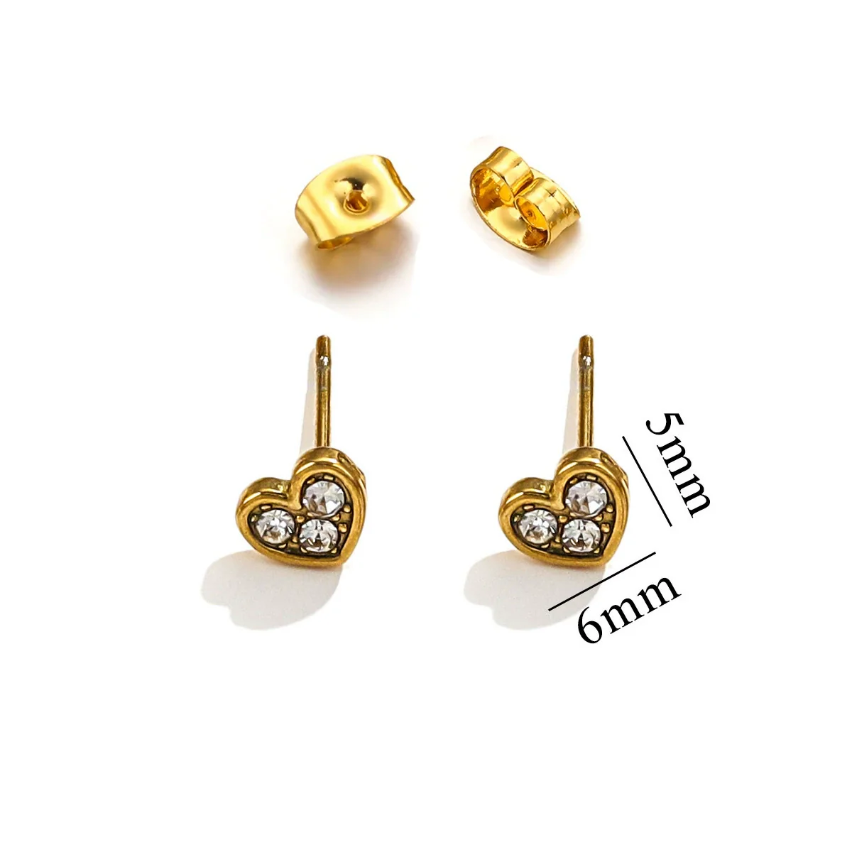 Titanium Steel Retro Old Style Women's Earrings With Heart Star Geometric Patterns And Electroplating Treatment - Image 26