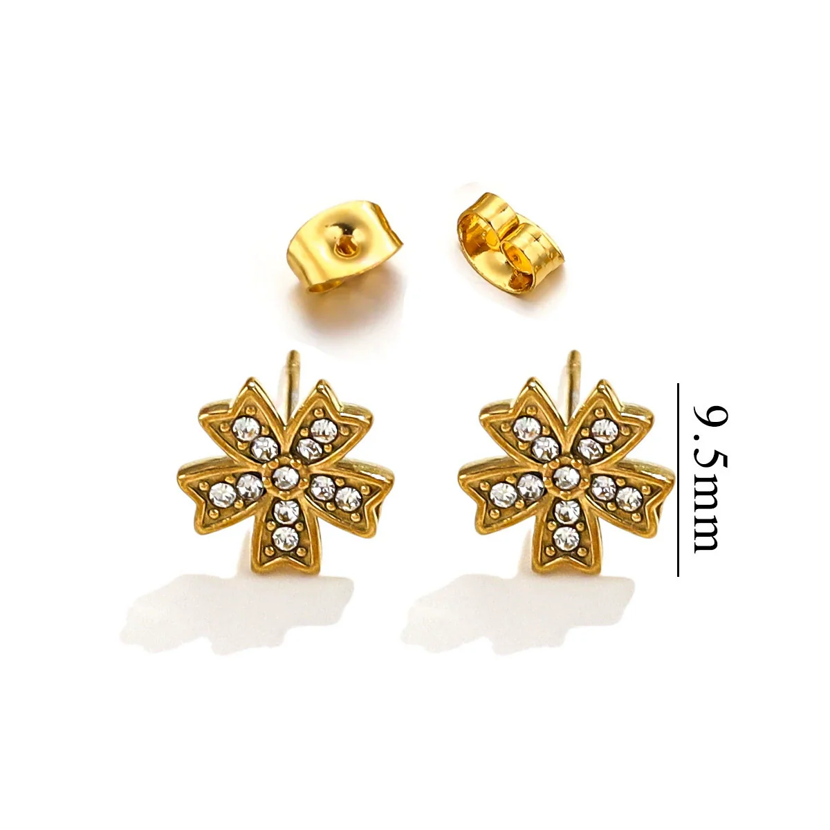 Titanium Steel Retro Old Style Women's Earrings With Heart Star Geometric Patterns And Electroplating Treatment - Image 6