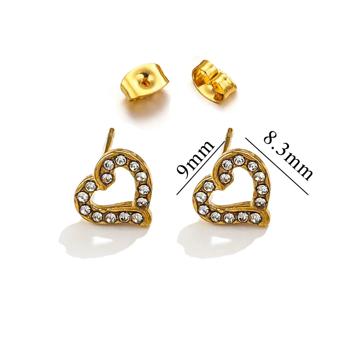 Titanium Steel Retro Old Style Women's Earrings With Heart Star Geometric Patterns And Electroplating Treatment - Image 9