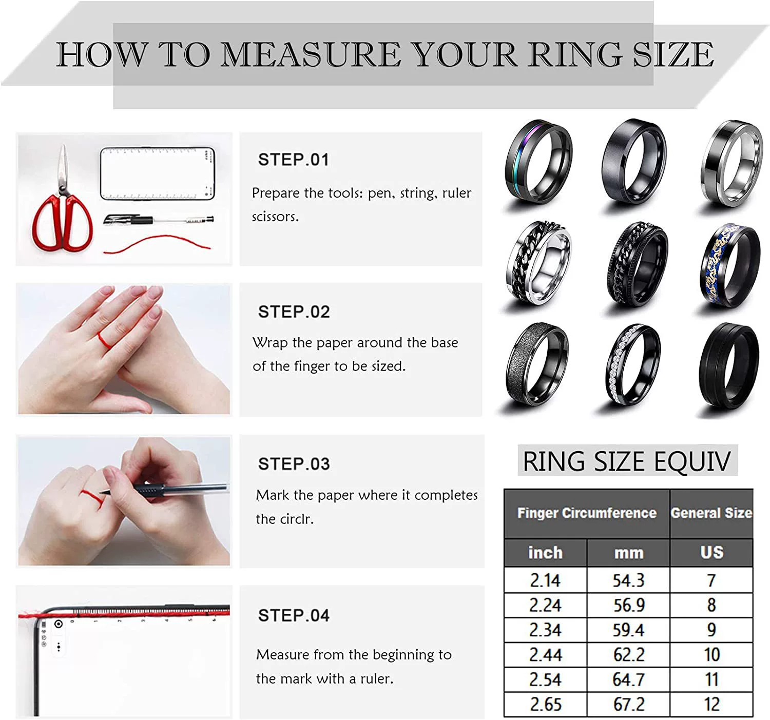 Titanium Steel Rotating Decompression Chain Ring Jewelry With Geometric Design - Image 4