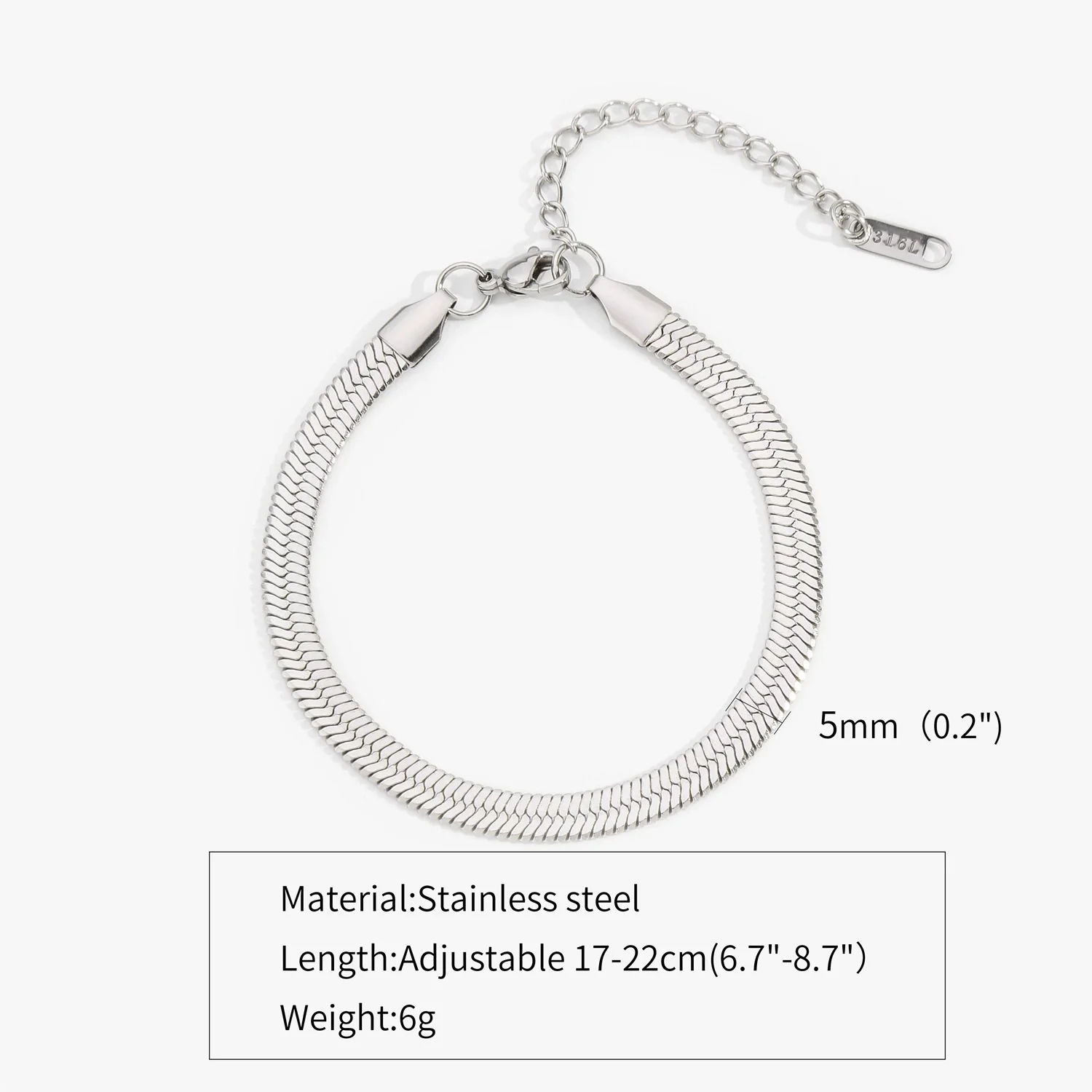 Titanium Steel Stainless Steel Plated 18K Gold Electroplated Women's Bracelet With Wave Geometric Snake Bone Design - Image 7