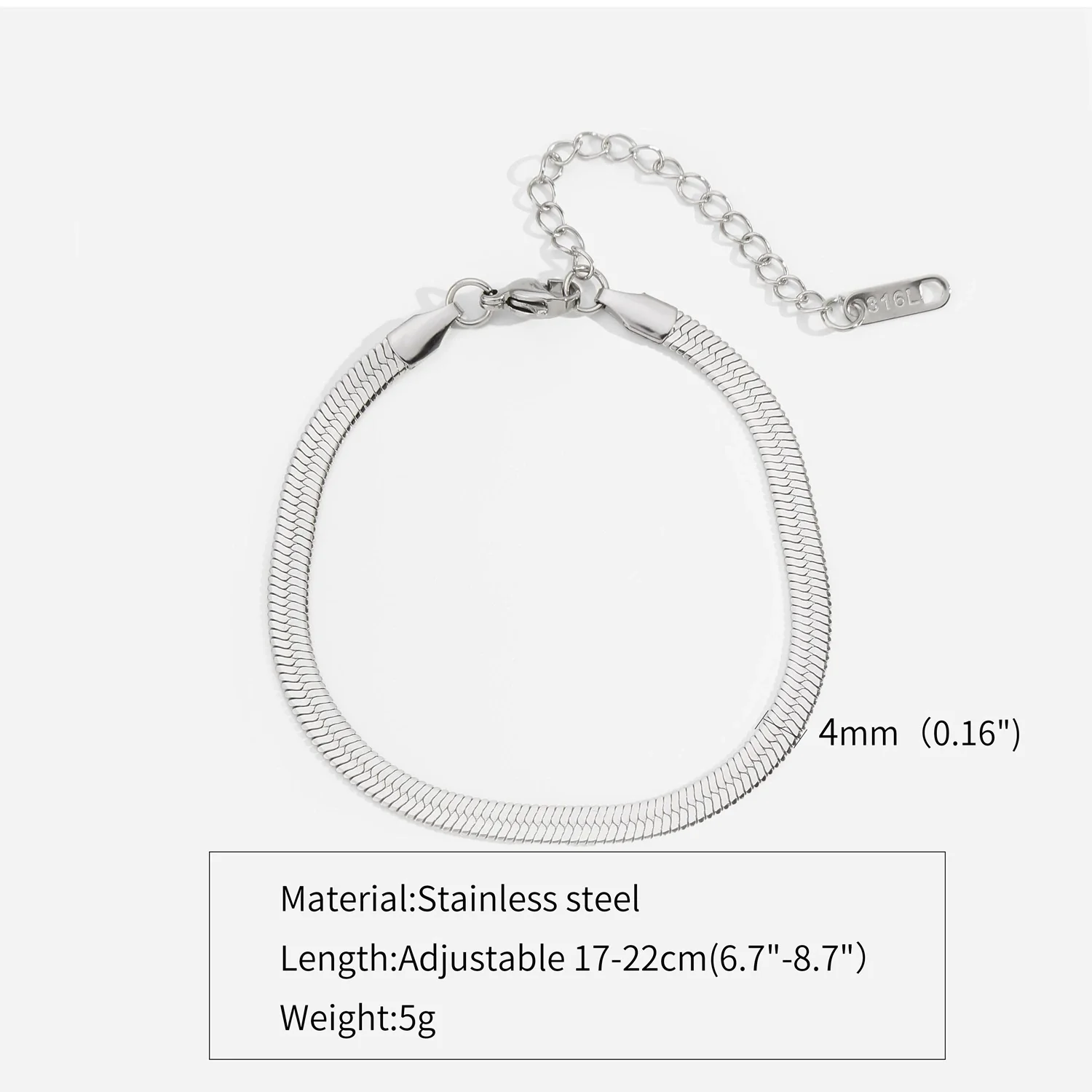 Titanium Steel Stainless Steel Plated 18K Gold Electroplated Women's Bracelet With Wave Geometric Snake Bone Design - Image 9
