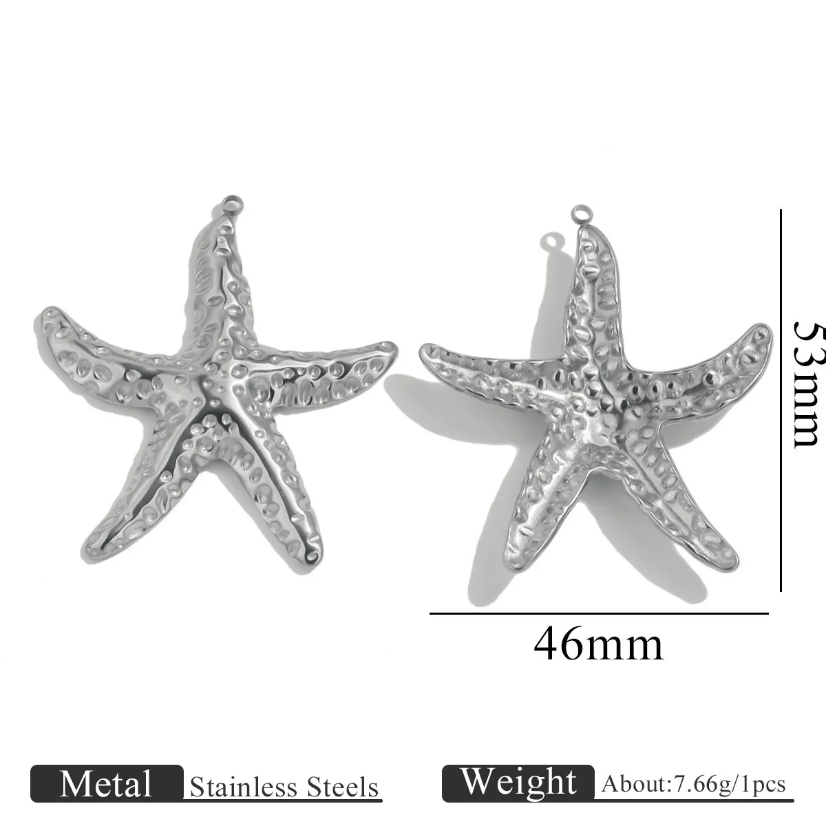 Titanium Steel Starfish Conch Pendant Necklace Accessories Electroplating - Image 11