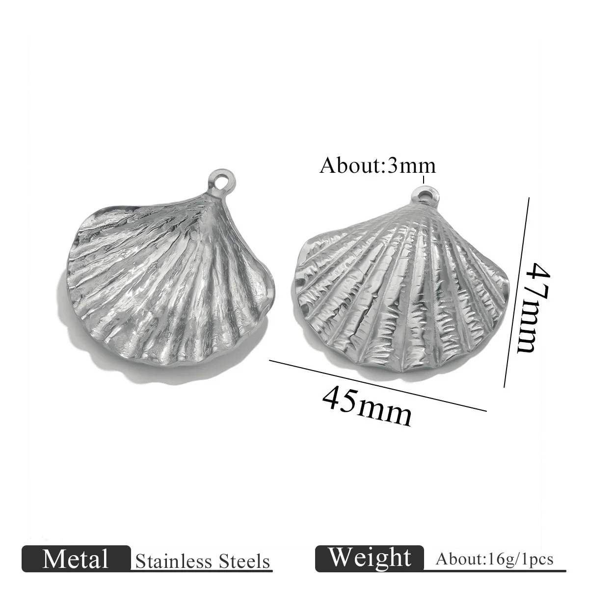 Titanium Steel Starfish Conch Pendant Necklace Accessories Electroplating - Image 12