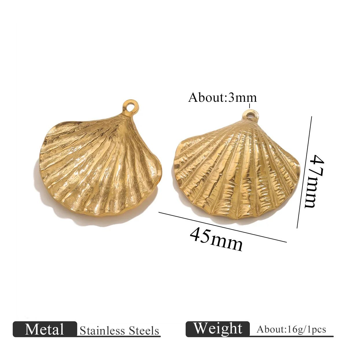 Titanium Steel Starfish Conch Pendant Necklace Accessories Electroplating - Image 13
