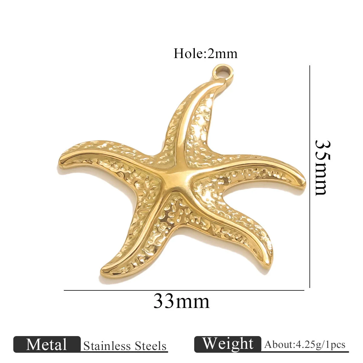 Titanium Steel Starfish Conch Pendant Necklace Accessories Electroplating - Image 14