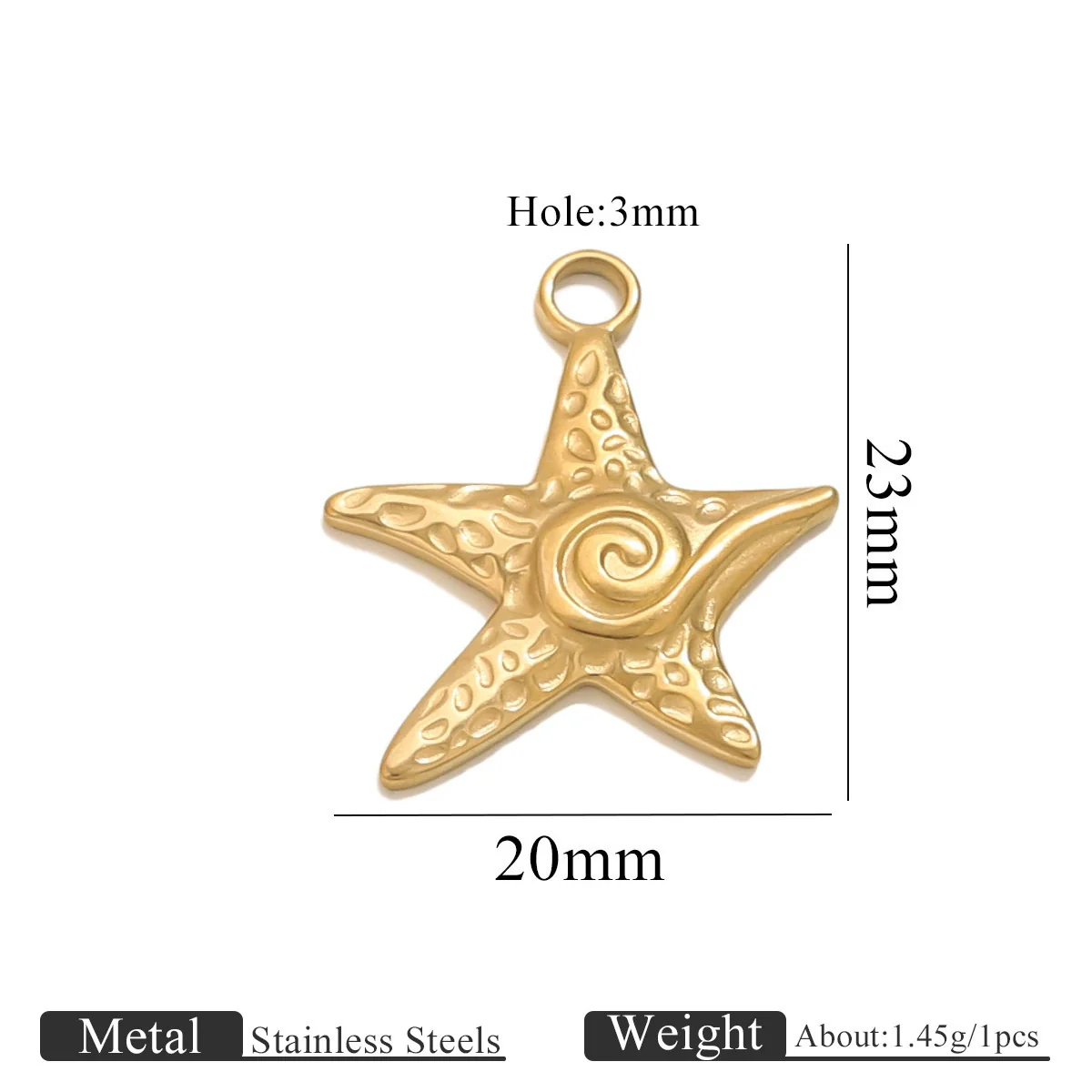 Titanium Steel Starfish Conch Pendant Necklace Accessories Electroplating - Image 16