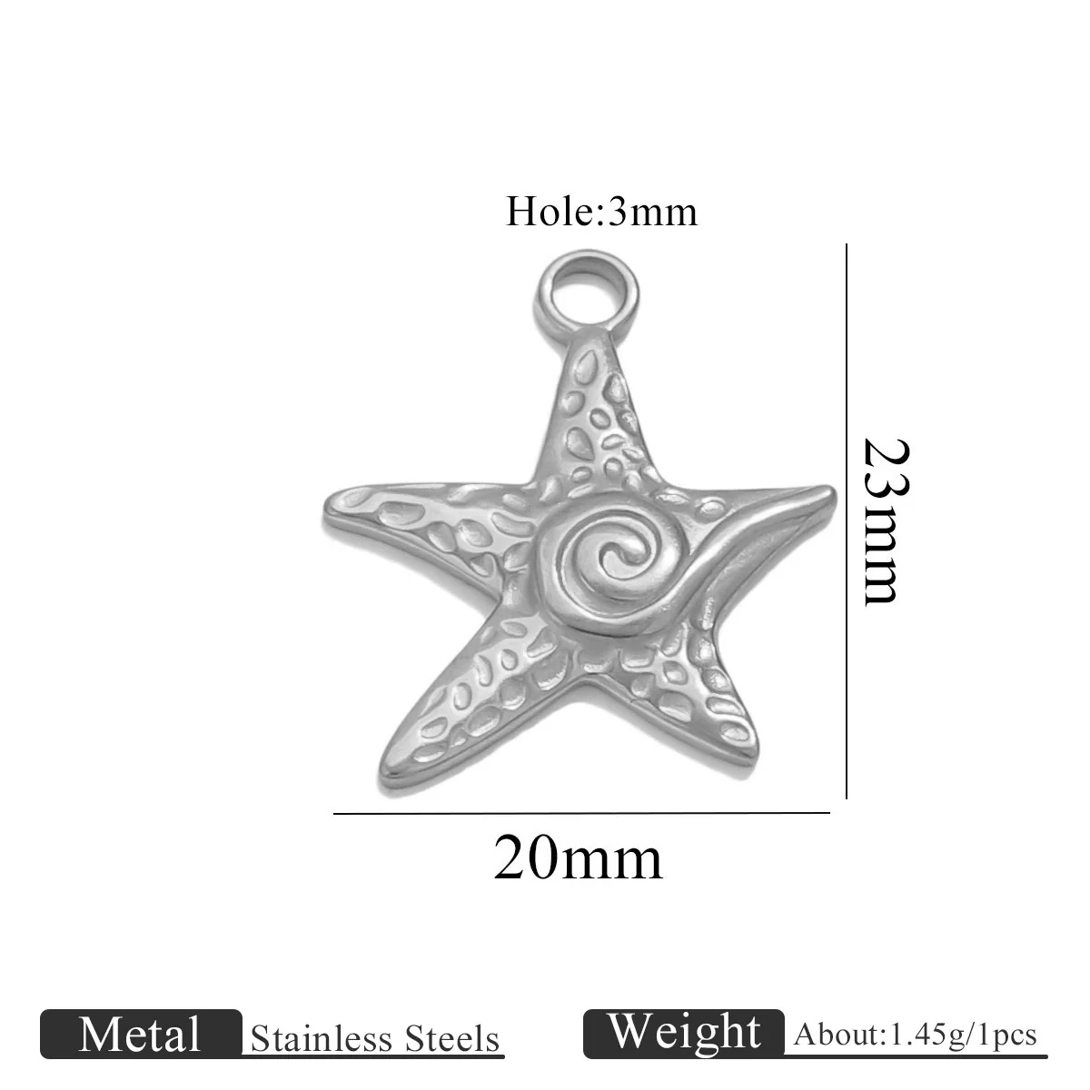 Titanium Steel Starfish Conch Pendant Necklace Accessories Electroplating - Image 17