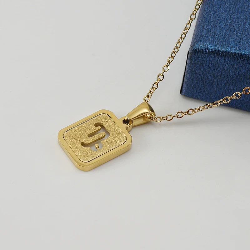 316L Stainless Steel Twelve Constellation Pendant Necklace For Women With Sand Glitter Powder And Vacuum Plating - Image 15