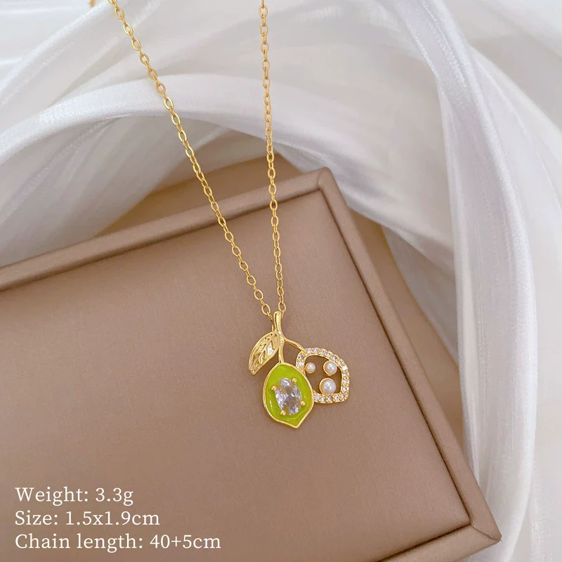 Titanium Steel Women's Geometric Style Jewelry Set With Electroplating Treatment Including Necklace And Earrings - Image 6