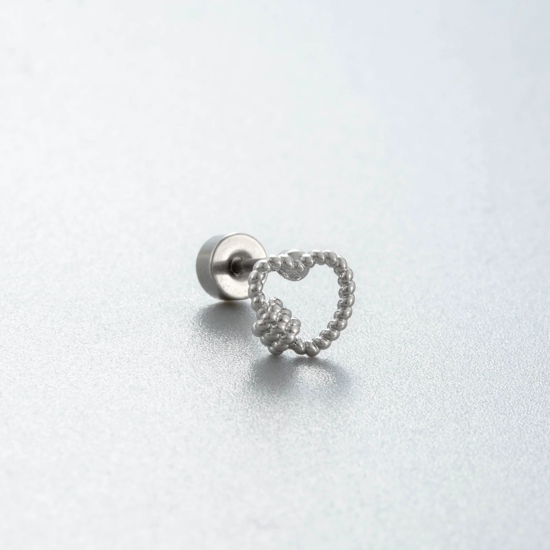 Titanium Steel Women's Lovely Inlaid Zircon Heart Flower Star Ear Nails - Image 5