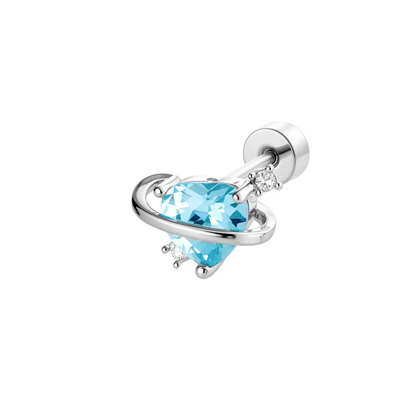 Titanium Steel Zircon Earrings For Women Highend Girly Piercing Jewelry - Image 7