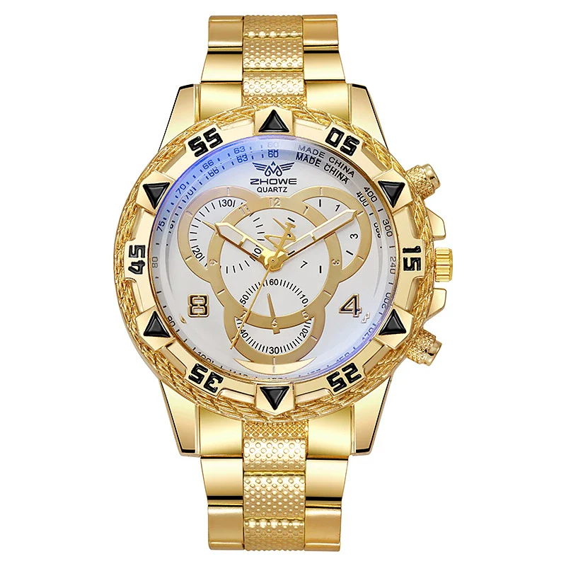 Trendy Business Men's Round Dial Alloy Band Watch With Ordinary Glass Mirror - Image 8