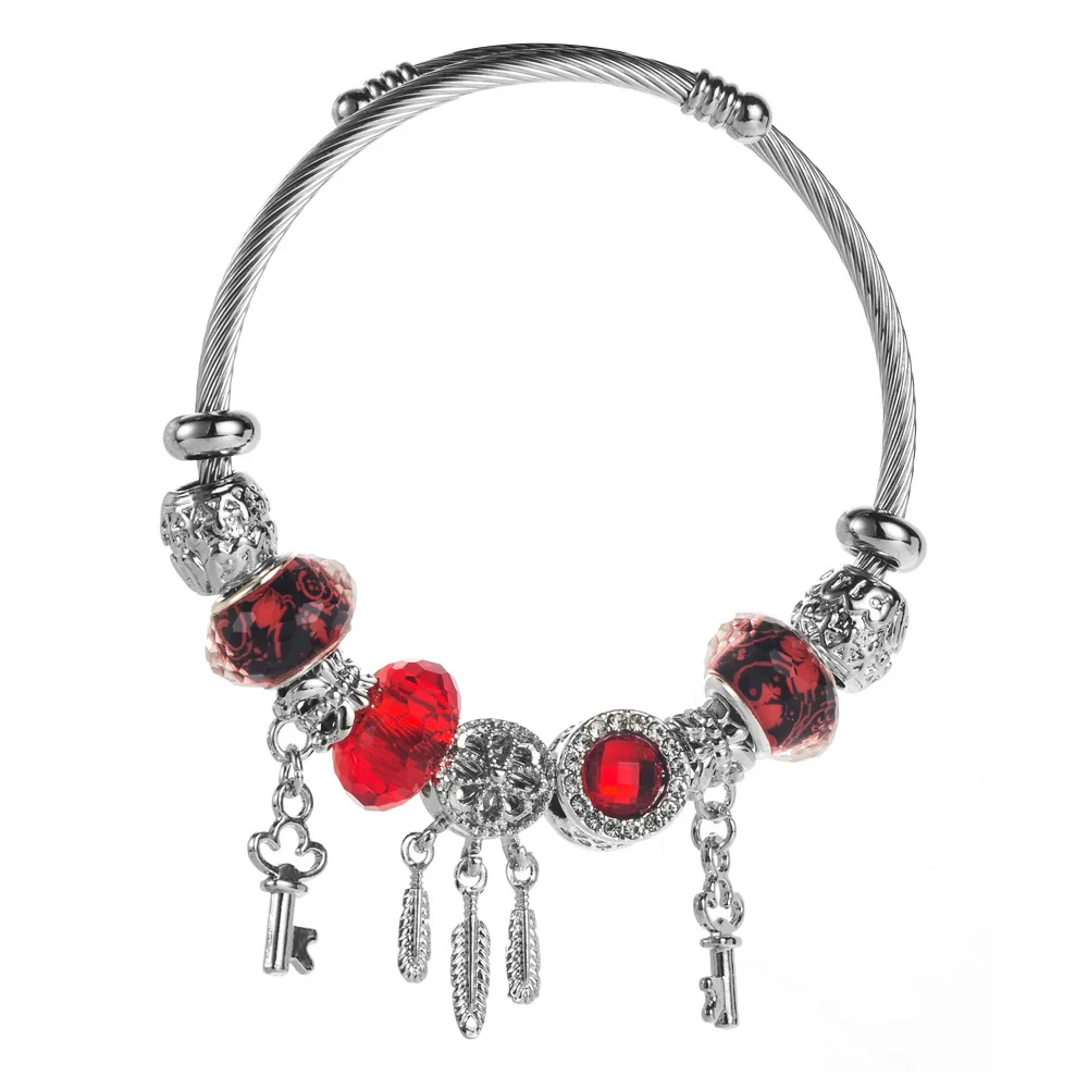 Trendy Fashion Electroplated Alloy Key Pendant Bracelet For Unisex Adjustable - Image 5