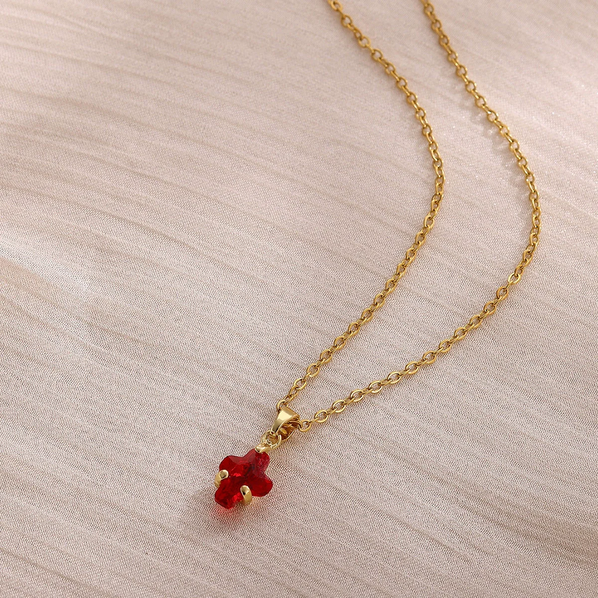 Trendy Unisex Gold Electroplated Cross Necklace With Copper Zircon Stainless Steel Pendant - Image 4
