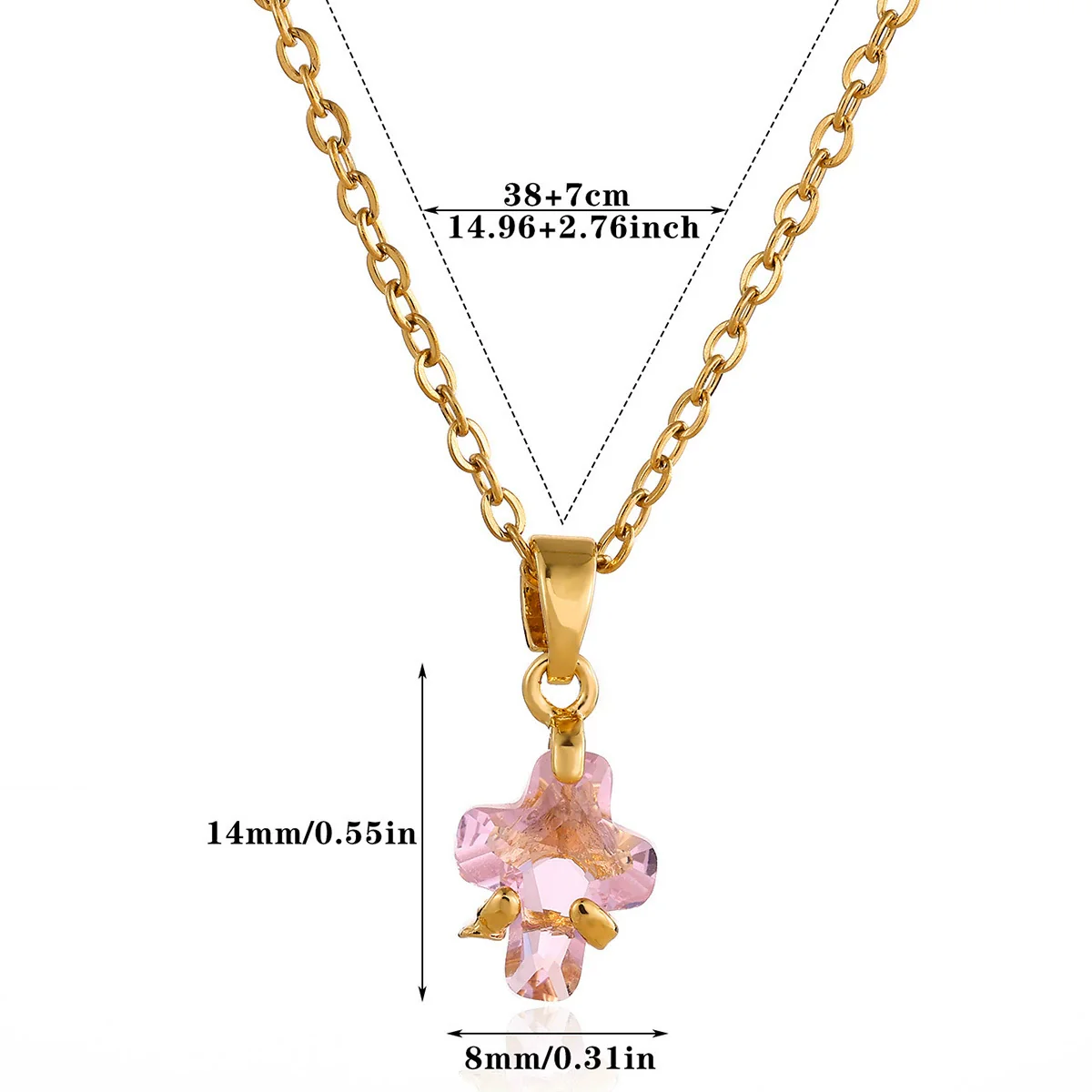 Trendy Unisex Gold Electroplated Cross Necklace With Copper Zircon Stainless Steel Pendant - Image 9