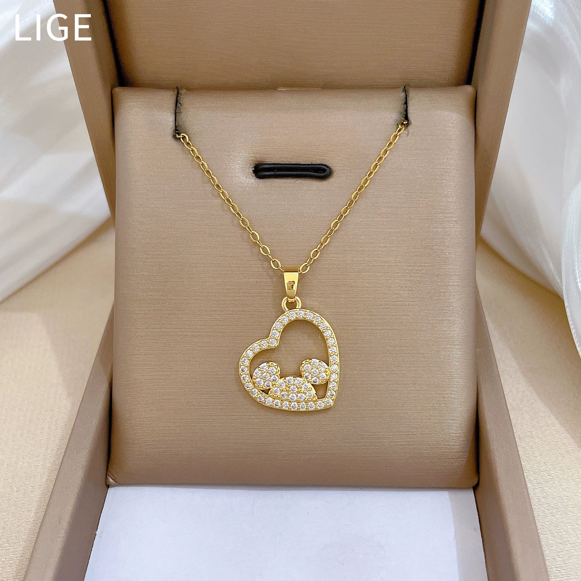 Unisex Cartoon Minimalist Animal Zodiac Pattern Stainless Steel Copper Pendant Necklace