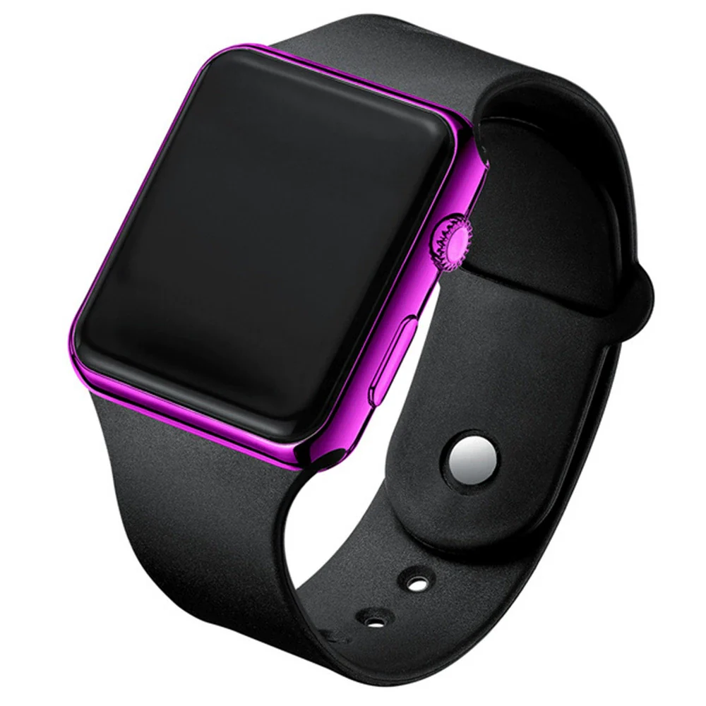 Unisex Casual Square Silicone And Plastic Led Electronic Watch - Image 10