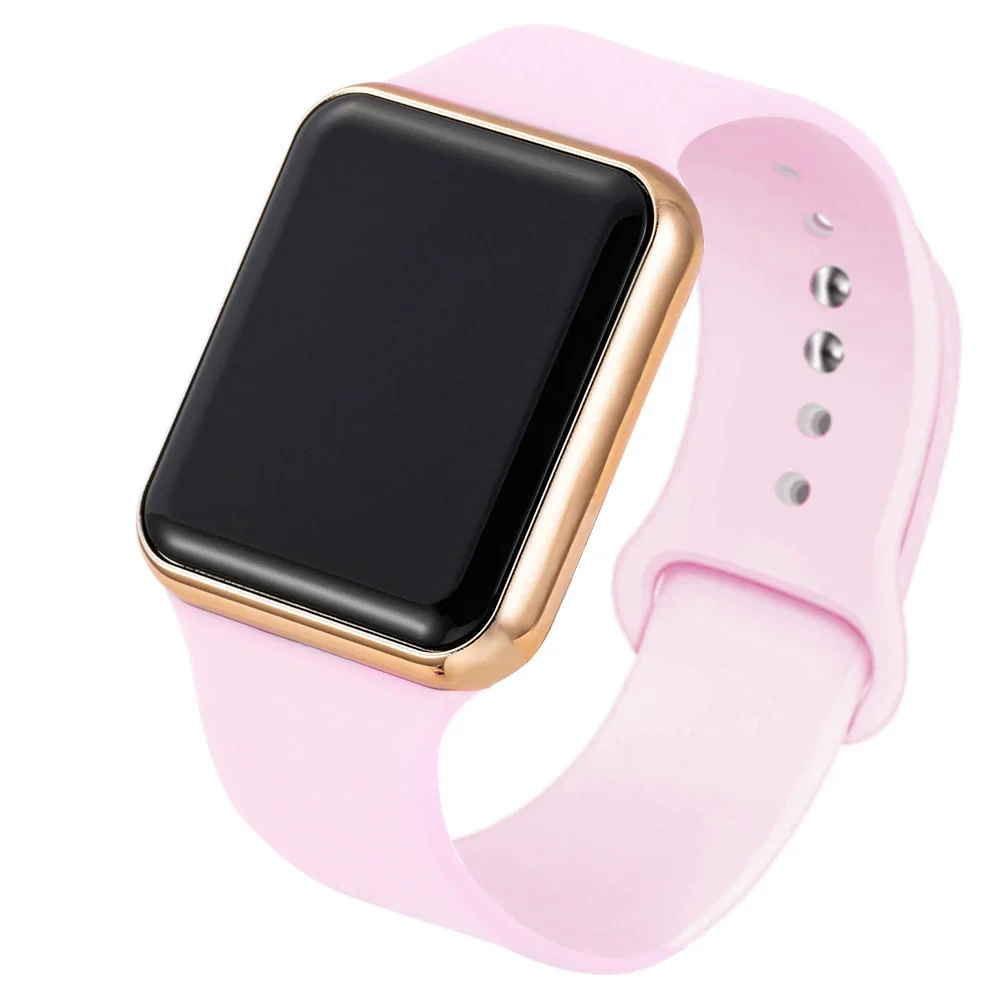 Unisex Casual Square Silicone And Plastic Led Electronic Watch - Image 14