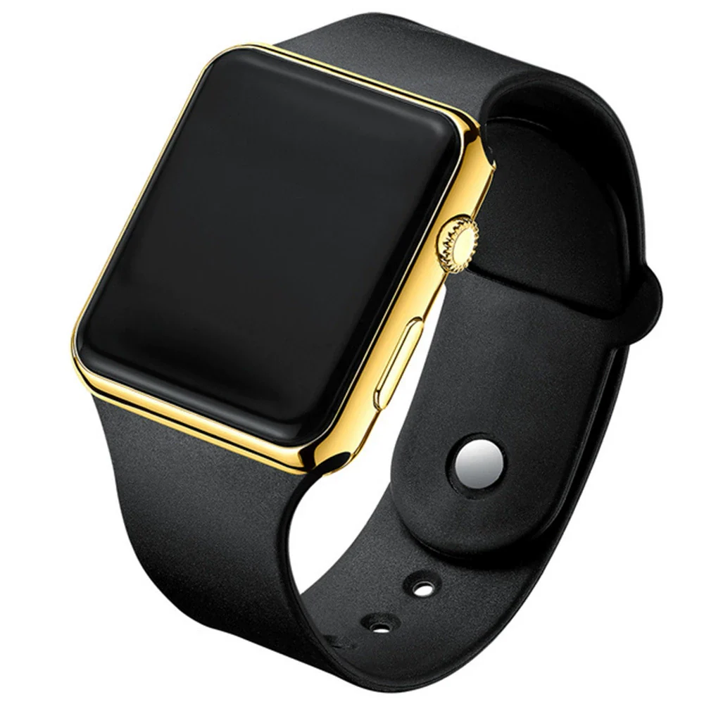 Unisex Casual Square Silicone And Plastic Led Electronic Watch - Image 3