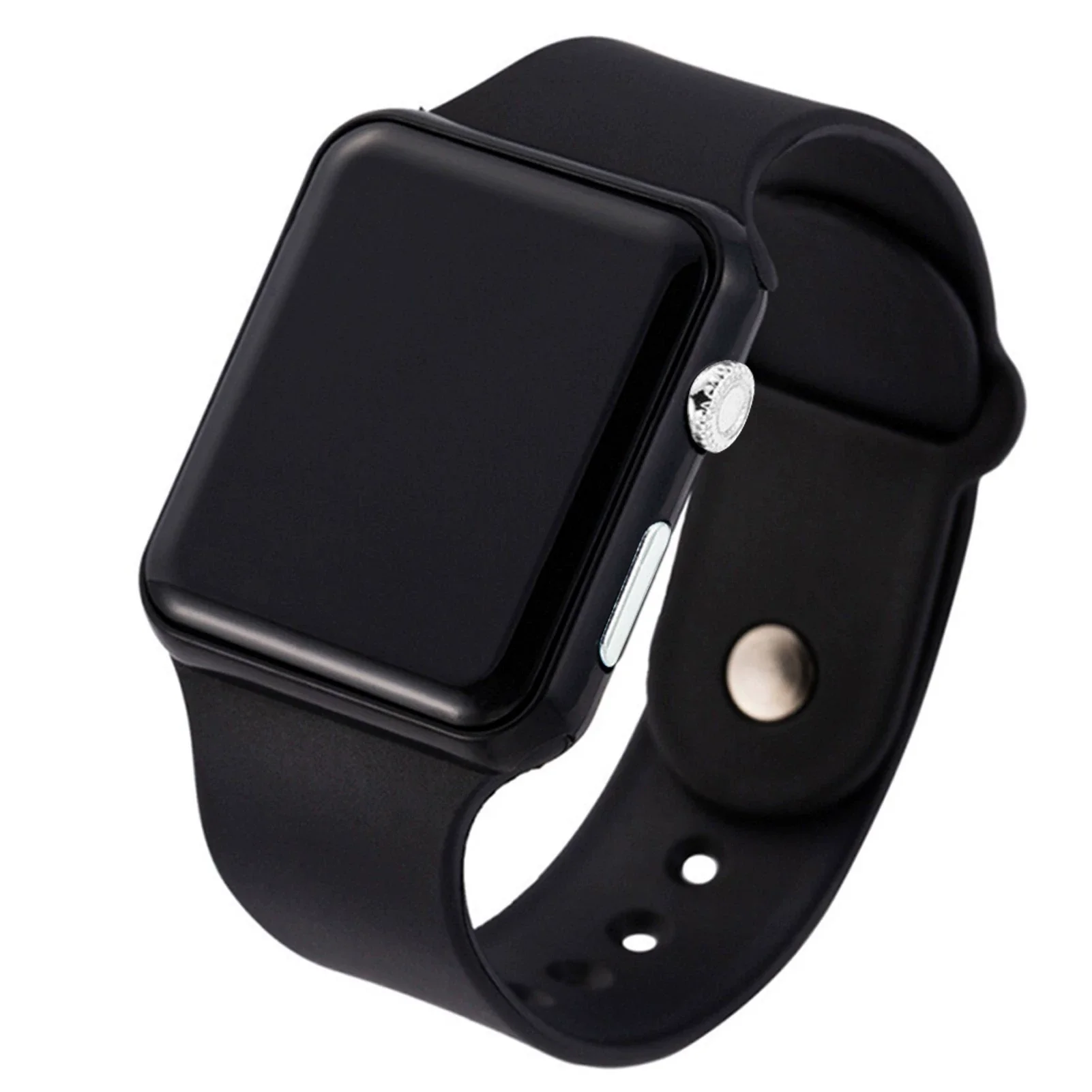 Unisex Casual Square Silicone And Plastic Led Electronic Watch - Image 5