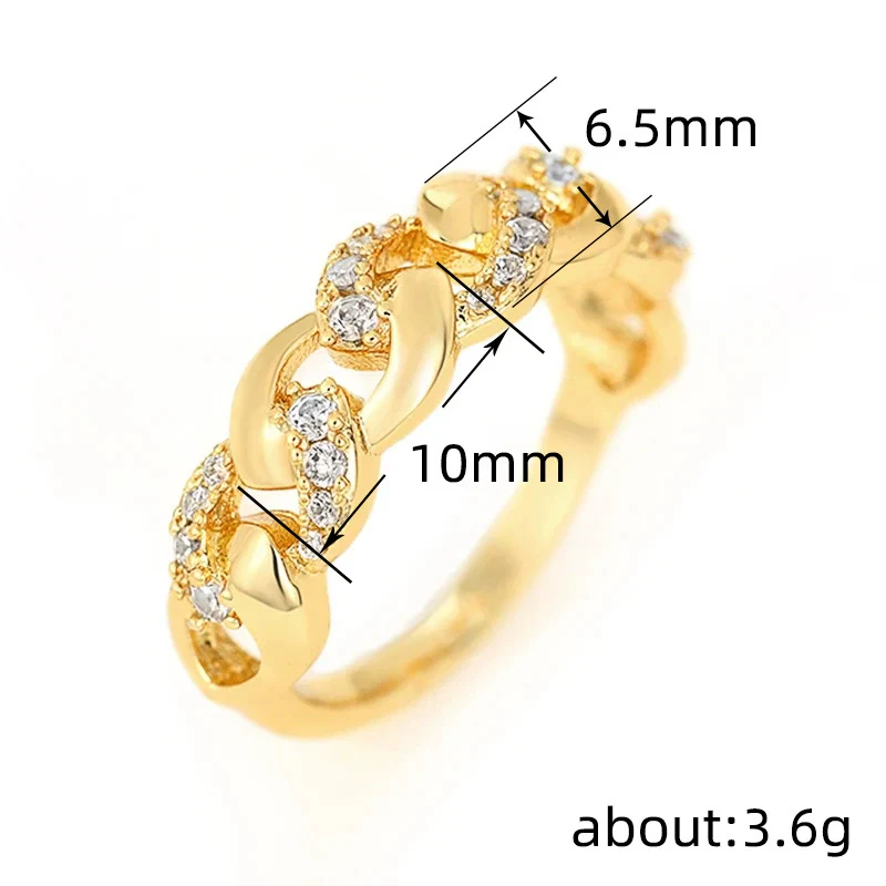Unisex Copper Hip Hop Ring With Geometric Pattern And Electroplating Treatment - Image 4