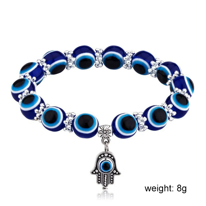 Unisex Geometric Glass And Glaze Beaded Bracelet With Sculpture Design - Image 2