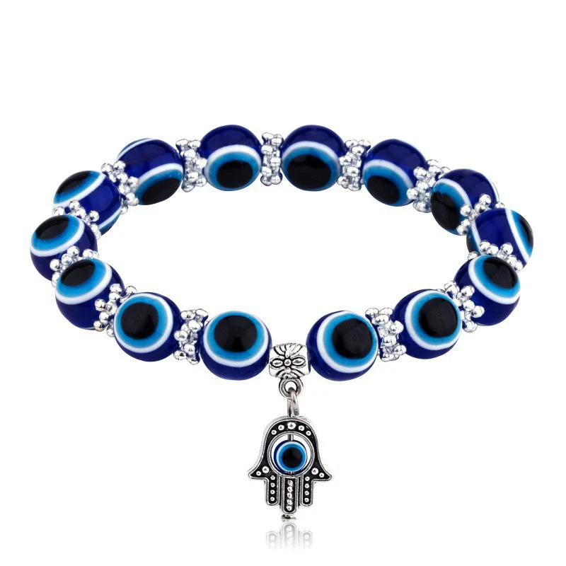 Unisex Geometric Glass And Glaze Beaded Bracelet With Sculpture Design - Image 5