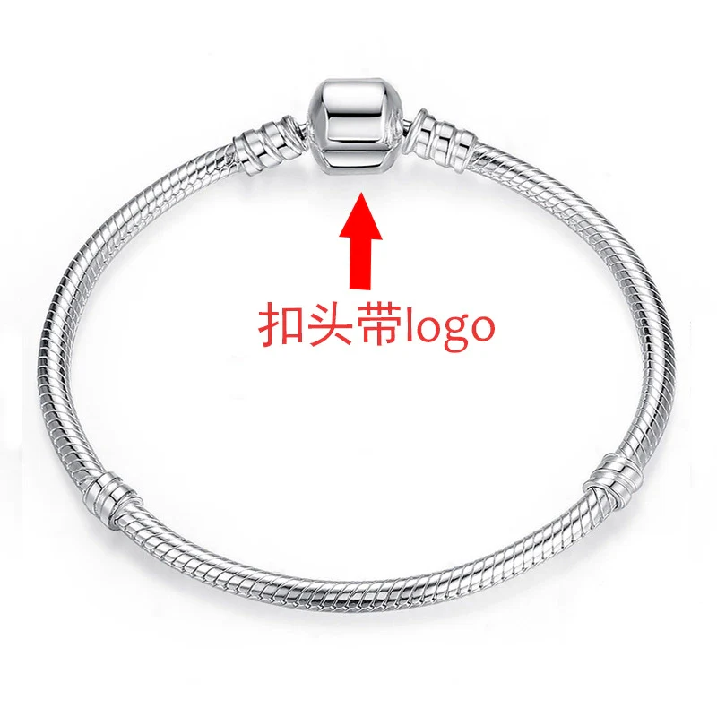 Unisex Geometric Metal Electroplated Snake Bone Bracelet With Crown Zircon And Logo Diy - Image 2