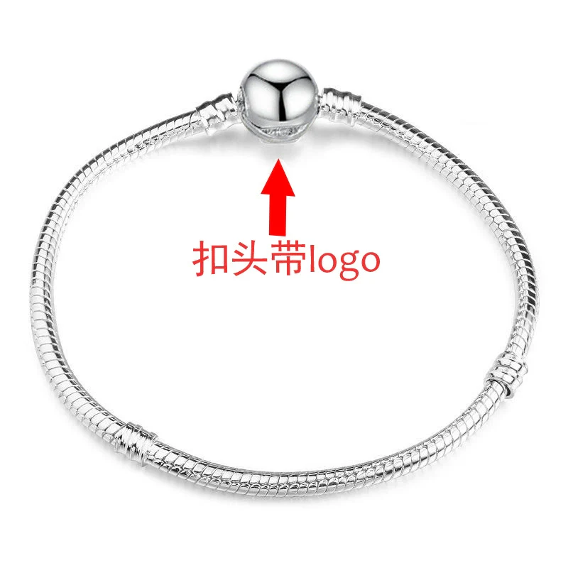 Unisex Geometric Metal Electroplated Snake Bone Bracelet With Crown Zircon And Logo Diy - Image 5