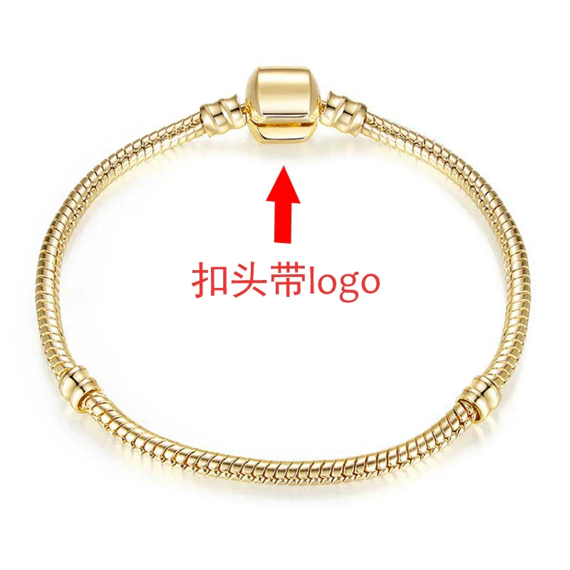 Unisex Geometric Metal Electroplated Snake Bone Bracelet With Crown Zircon And Logo Diy - Image 6