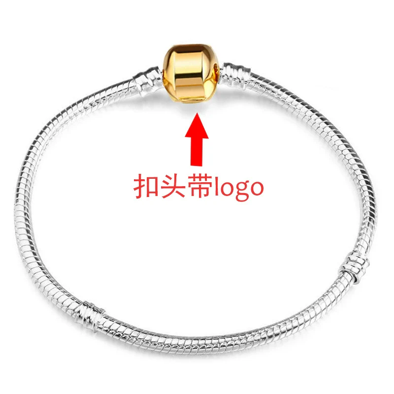 Unisex Geometric Metal Electroplated Snake Bone Bracelet With Crown Zircon And Logo Diy - Image 7