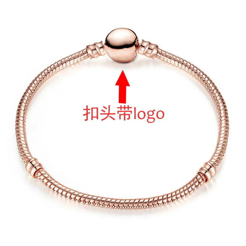 Unisex Geometric Metal Electroplated Snake Bone Bracelet With Crown Zircon And Logo Diy - Image 8