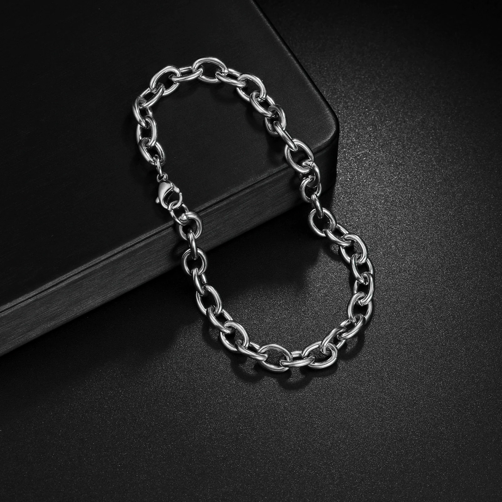Unisex Geometric Titanium Steel Oshaped Bracelet Anklet Clothes Chain With Electroplating - Image 3