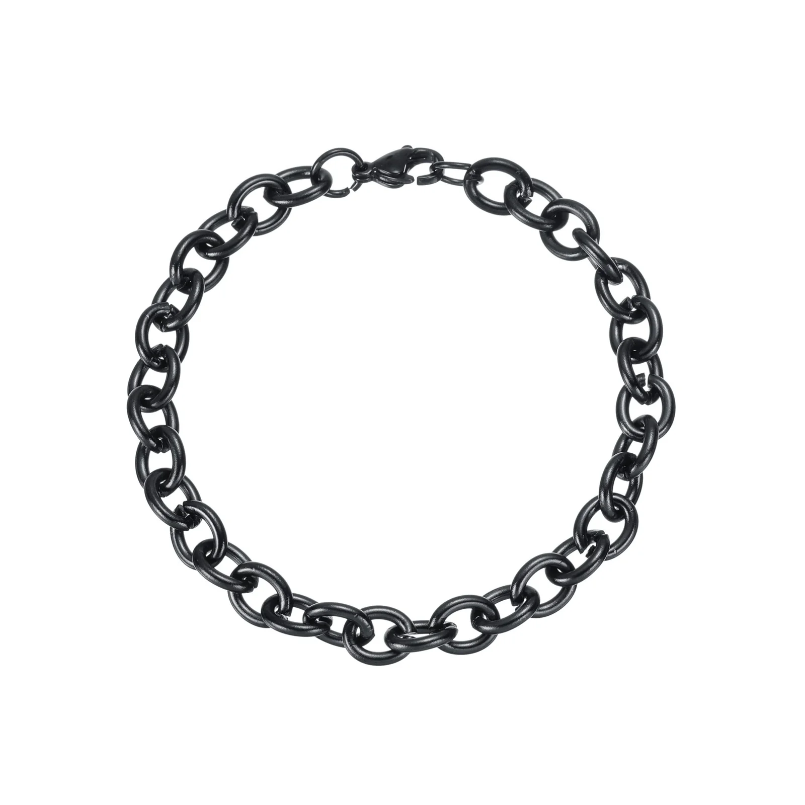 Unisex Geometric Titanium Steel Oshaped Bracelet Anklet Clothes Chain With Electroplating - Image 5