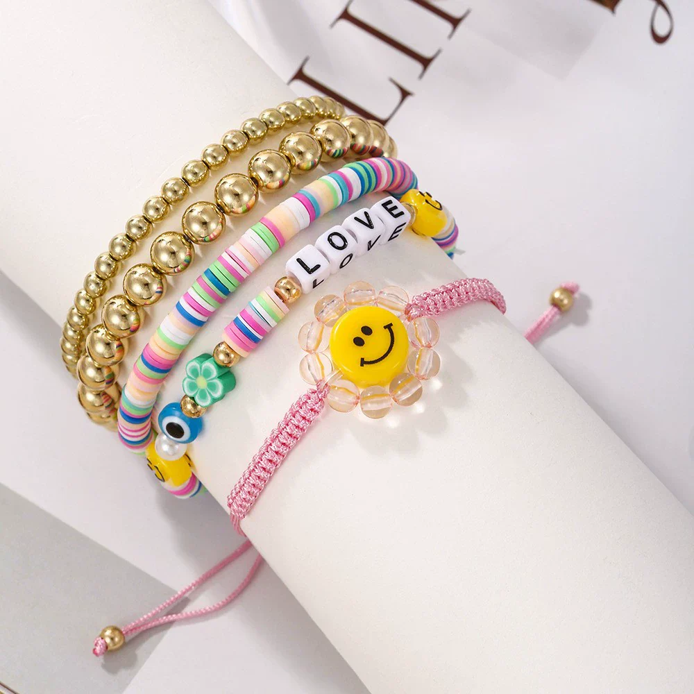 Unisex Handmade Multilayer Stacked Dripping Rainbow Unicorn Cartoon Soft Polymer Clay Bracelet With Animal Zodiac Design - Image 17