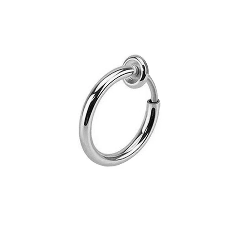 Unisex Metal Geometric Ear Clip Ear Stud Nose Ring Electroplated - Image 6