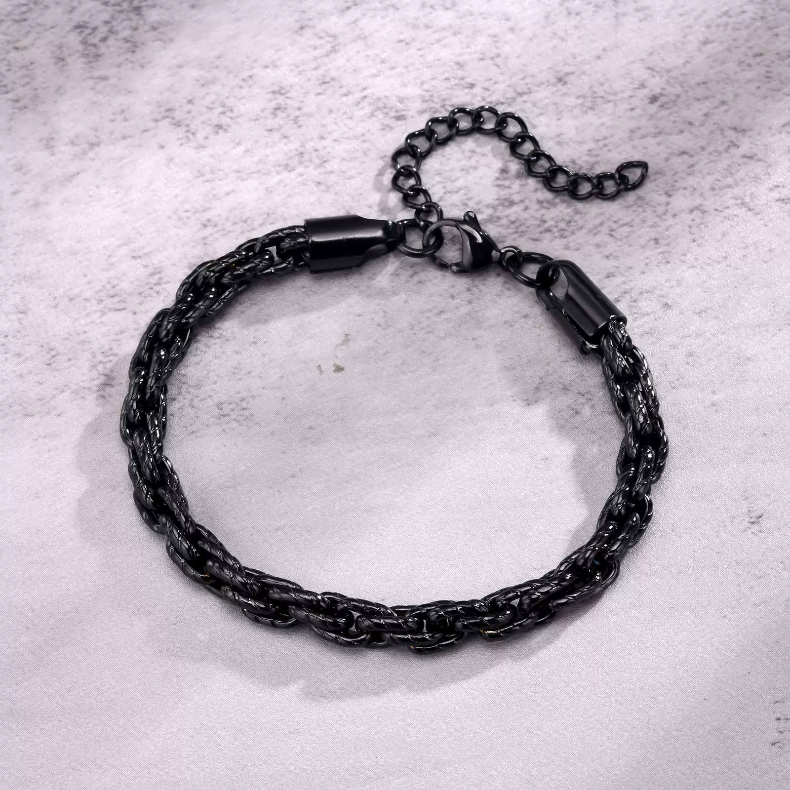 Unisex Stainless Steel Handmade Chain With Retro Old Twist Geometric Square Design And Electroplating - Image 12