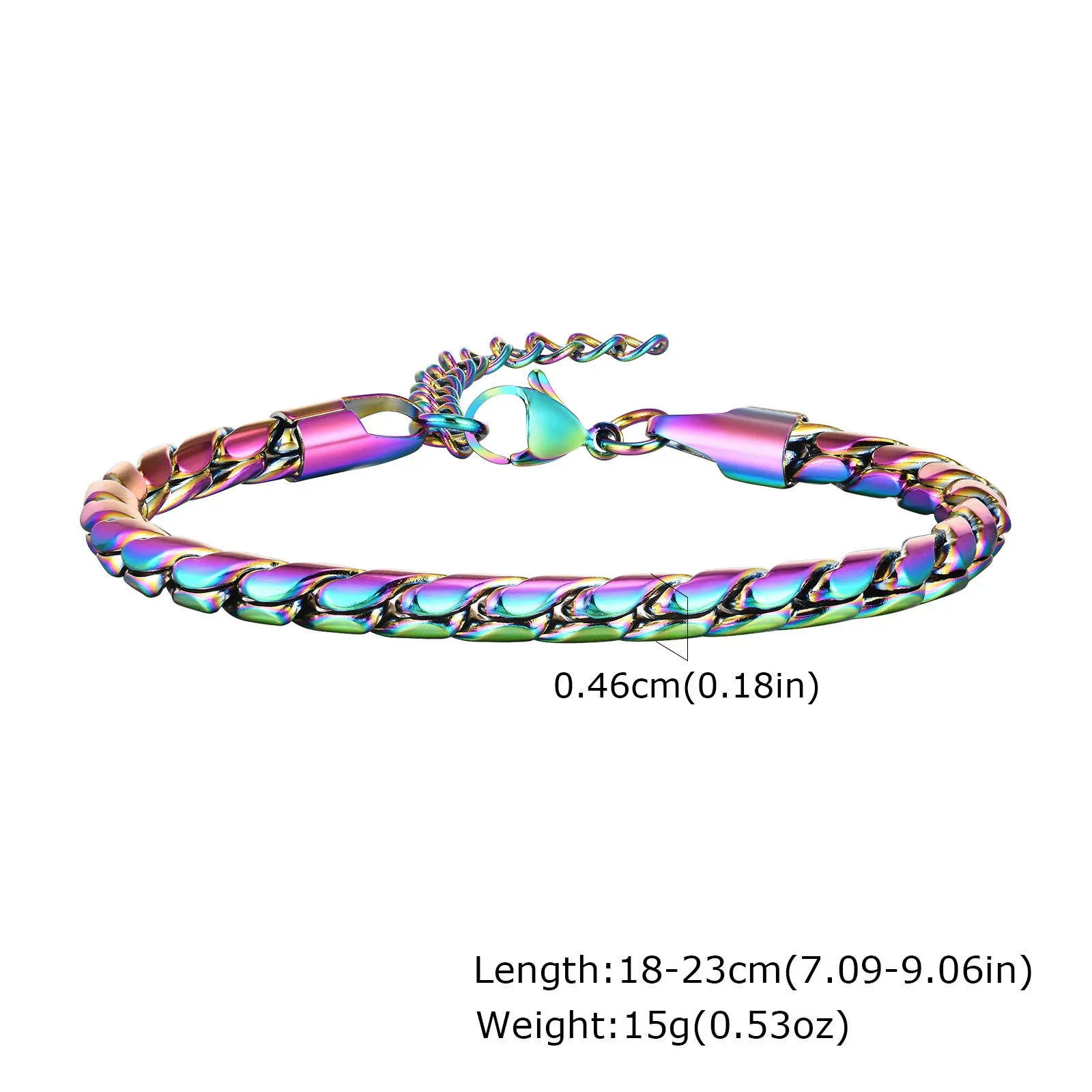 Unisex Stainless Steel Handmade Chain With Retro Old Twist Geometric Square Design And Electroplating - Image 16