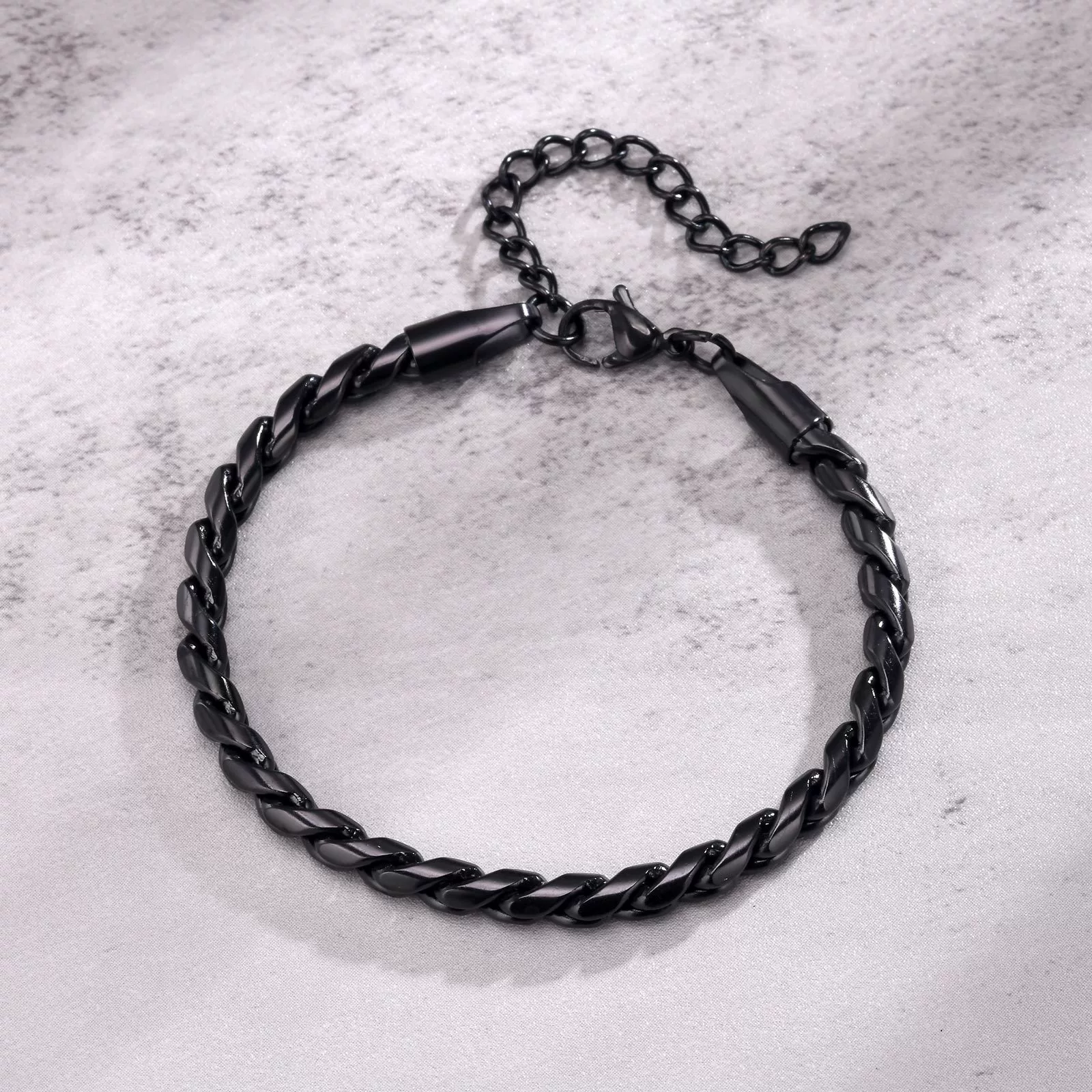 Unisex Stainless Steel Handmade Chain With Retro Old Twist Geometric Square Design And Electroplating - Image 8