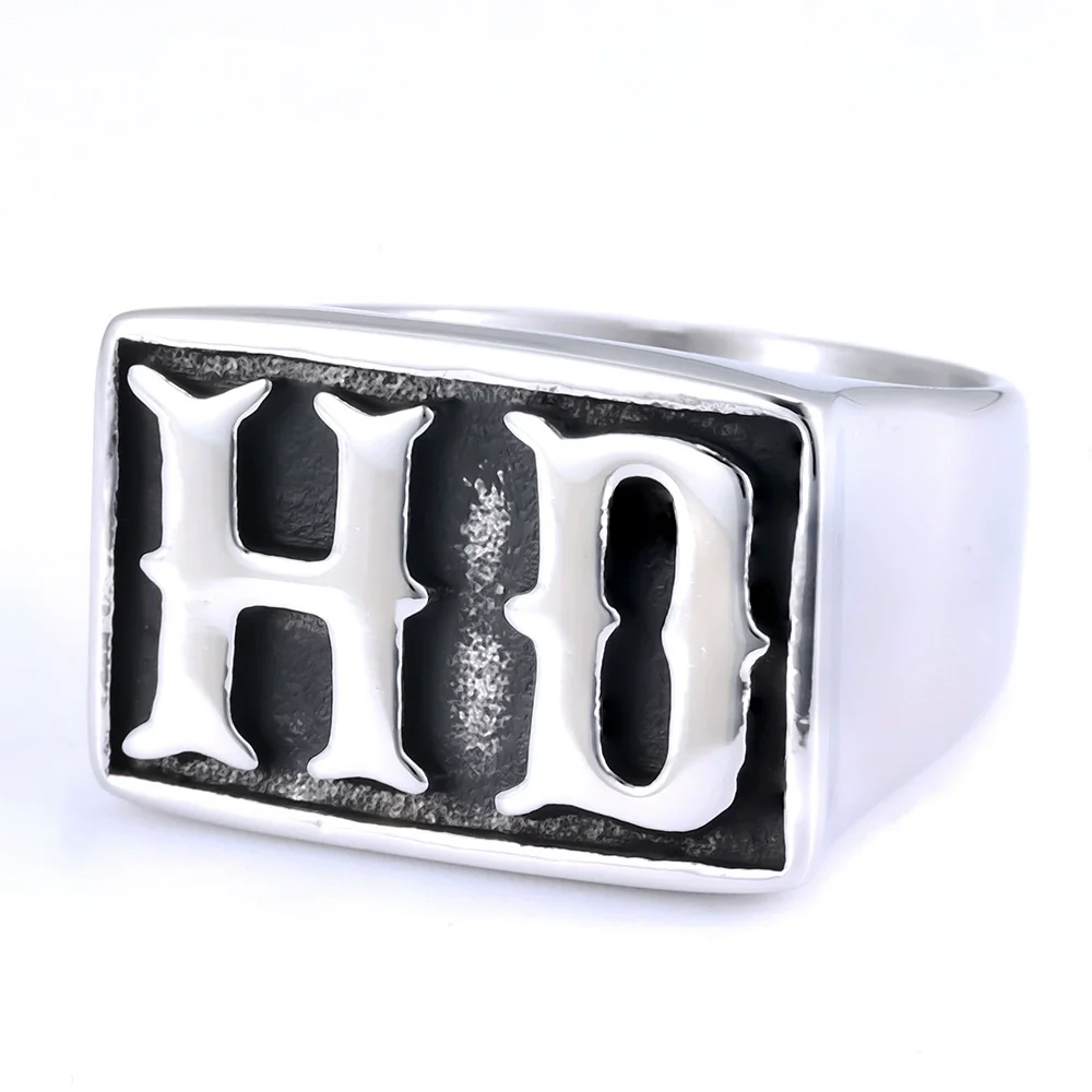 Unisex Stainless Steel Letter Mc Drop Glue Ring With Personality Style And Oil Applied Processing - Image 10