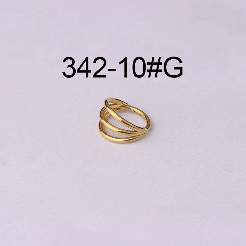 Unisex Threelayer Closed Ring Ear And Nose Piercing Jewelry Electroplated 316 Stainless Steel With Geometric Design - Image 10